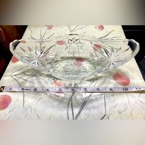 Vintage Candy/Nut Dish. Anchor Hocking Star of David Clear Cut Glass